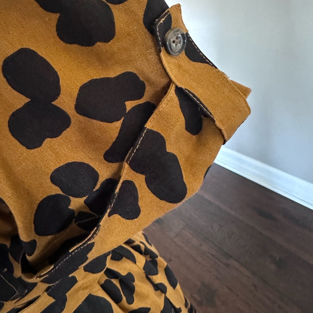 Who What Wear x Target π― Shirt Dress Linen Blend Button-Up Leopard Cheetah XL - Picture 5 of 12
